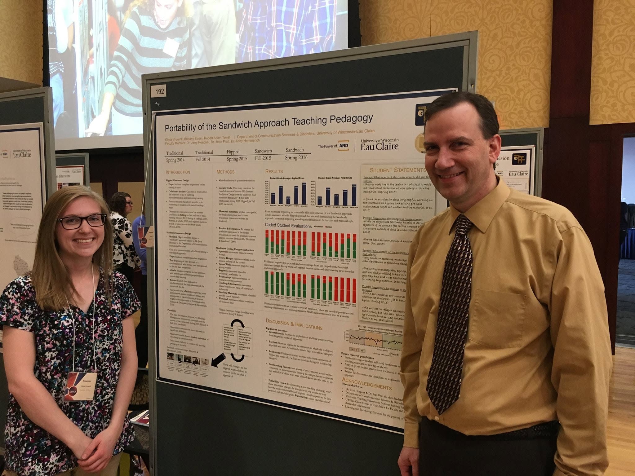 Olivia presenting undergraduate research at CERCA