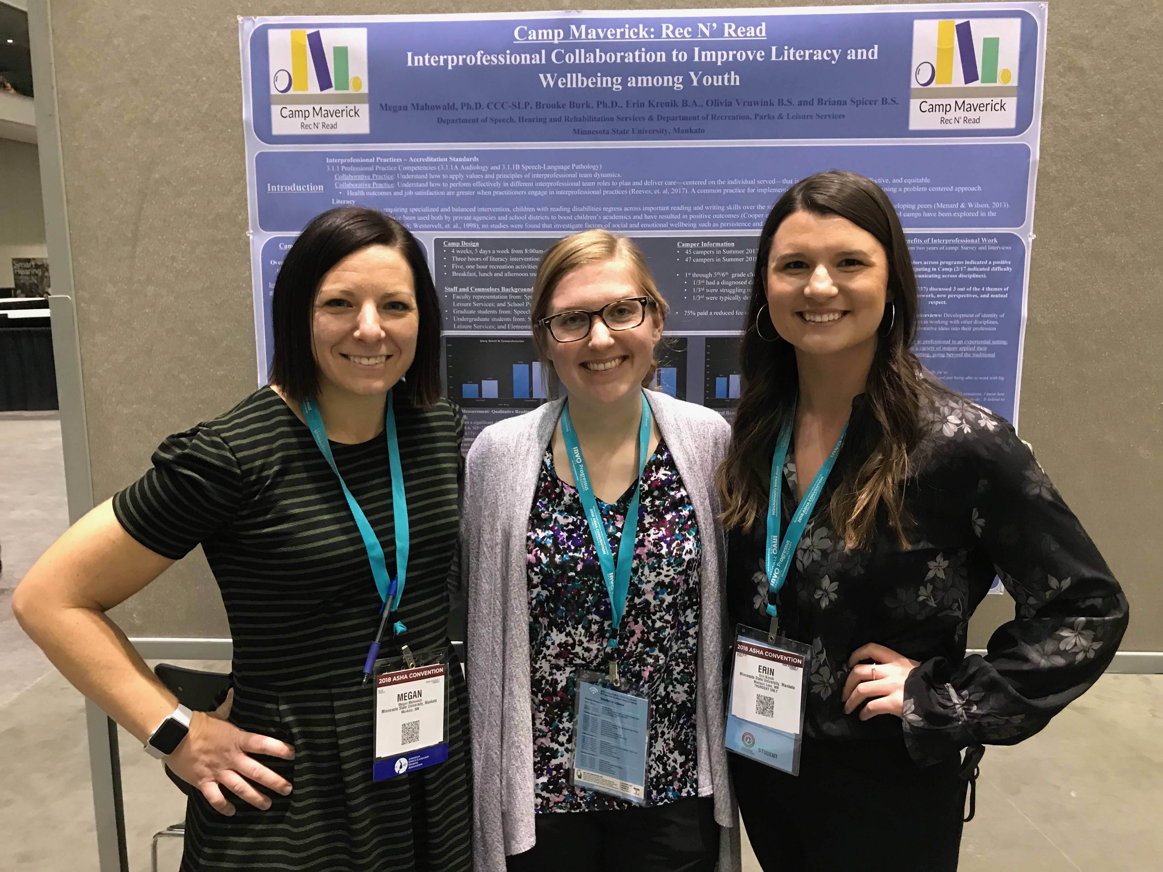 Olivia presenting Rec N Read research at ASHA 2018